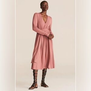 Rebecca Taylor Belted Modal Midi Dress